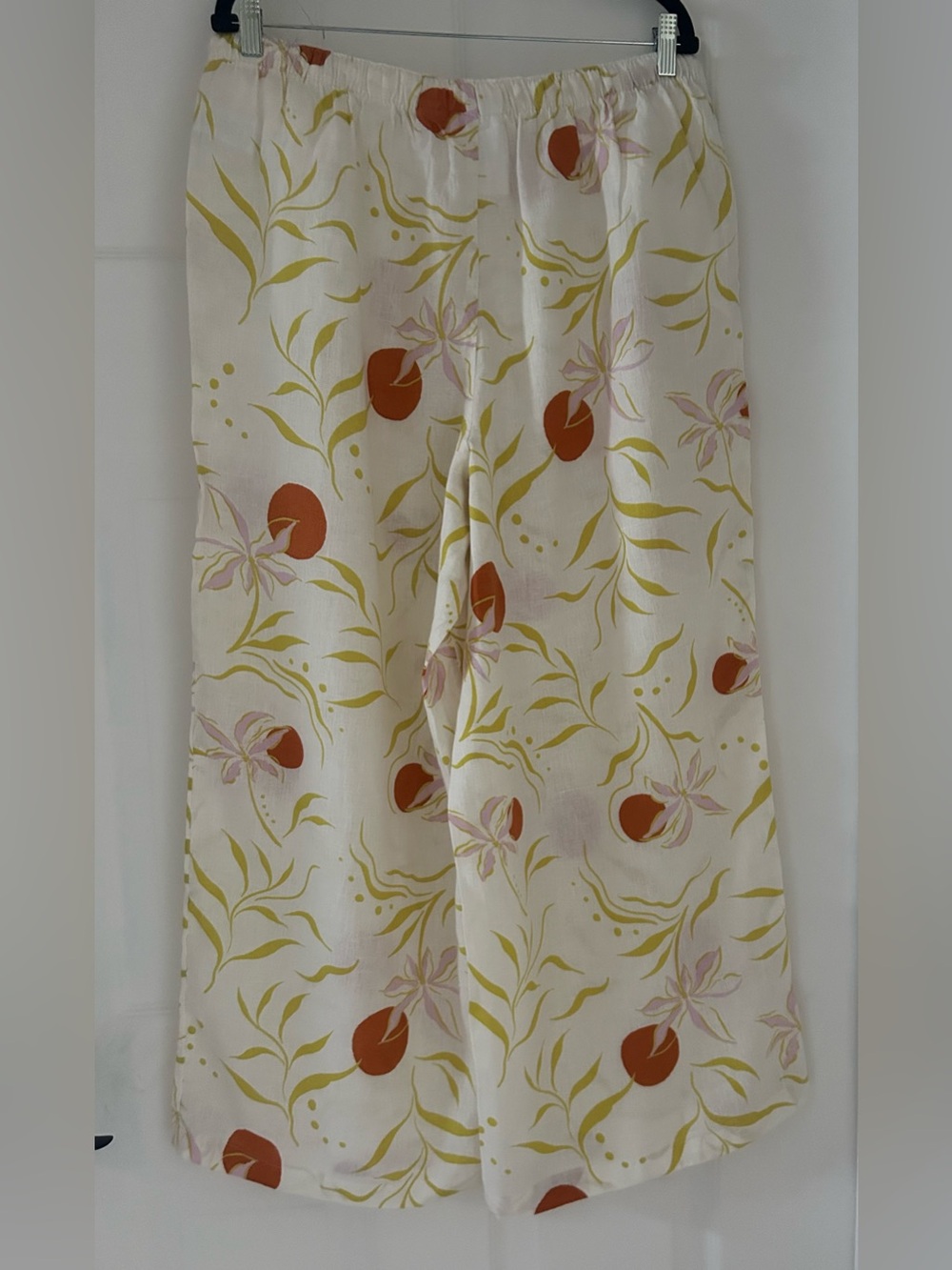 CALYPSO ST. BARTH 100% Linen Wide Leg Floral/Fruit Print Pants Size XL - Picture 8 of 11